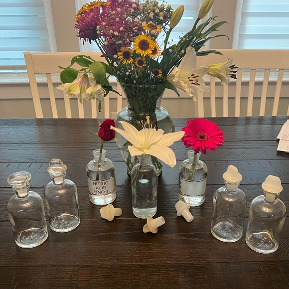 2 clear Pyrex vintage apothecary jars - Picture 2 of 2